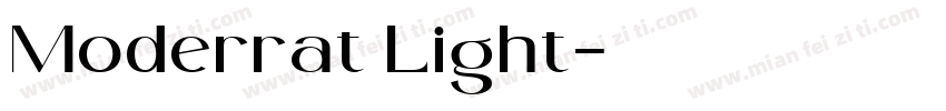 Moderrat Light字体转换
